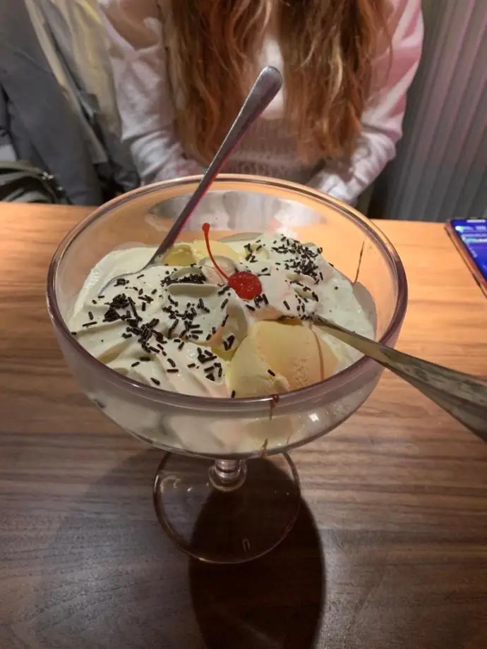 Huge hot fudge brownie